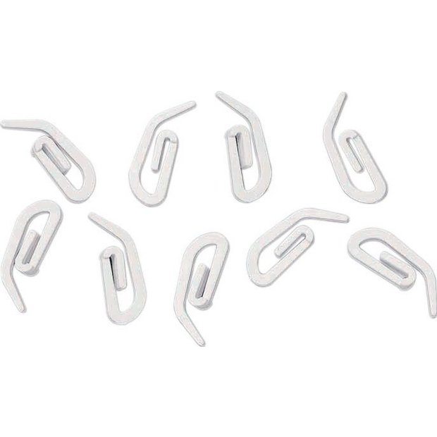 Buy Argos Home Set of 200 Plastic Curtain Hooks - White, Blind and curtain  accessories