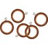 Argos Home Set of 20 Wooden 35mm Curtain Rings - Pine