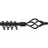 Argos Home Extendable Metal Twist Curtain Pole - Black
