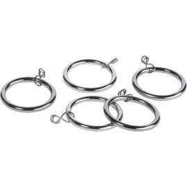 Argos Home 20 Metal Curtain Rings - Stainless Steel