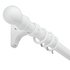 HOME 12m Wooden Curtain Pole Set - White