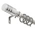 HOME Extendable Metal Grooved Curtain Pole - Stainless Steel