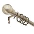 Collection Extendable Metal Ball Curtain Pole- Antique Brass