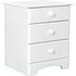 Argos Home Nordic 3 Drawer Bedside Table - Soft White