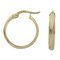 Revere 9ct Bonded Gold Round Creole Hoop Earrings