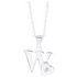 Sterling Silver Initial PendantW.