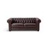 Argos Home Chesterfield 3 Seater Leather SofaWalnut