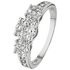 Revere 9ct White Gold Cubic Zirconia Triple Cluster Ring