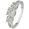 Revere 9ct White Gold Cubic Zirconia Triple Cluster Ring