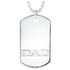 Revere Mens Sterling Silver Dad Dog Tag Pendant