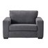 Argos Home Eton Fabric Cuddle Chair - Charcoal