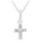 Revere Kid's Sterling Silver Cubic Zirconia Cross Pendant
