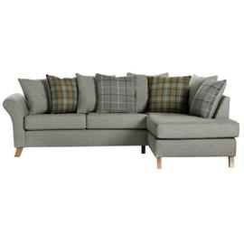 Argos Home Kayla Right Corner Scatter Back Sofa - Light Grey