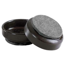 Argos Home Felt Base 60mm Brown Castor Cups - 4 pack