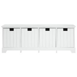 Premier Housewares New England Bench Drawer Unit - White.
