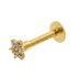 State of Mine 9ct Yellow Gold Cubic Zirconia Flower Labret