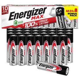 Energizer Max Alkaline AA Batteries - Pack of 32