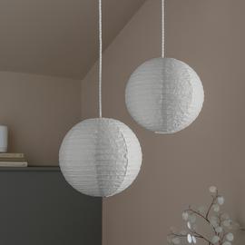 Home Essentials Pack of 2 Paper Circular Lampshade - 30cm