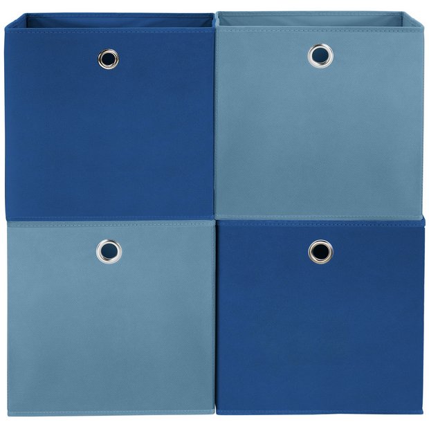 Buy Hygena Set of 4 Large Boxes Dark & Light Blue at Argos.co.uk Your Online Shop for
