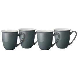 Denby Elements Set of 4 Stoneware Mugs - Fossil Grey