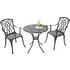 Argos Home Porto 2 Seater Cast Aluminium Bistro Set - Black