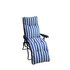 Argos Home Metal Sun Lounger Chair with Cushion - Blue