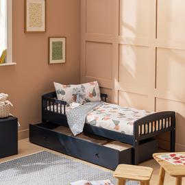 Argos Home Jesse Toddler Bed With Drawer - Ink Blue