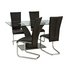 Argos Home Oriana Glass Dining Table & 4 Cantilever Chairs
