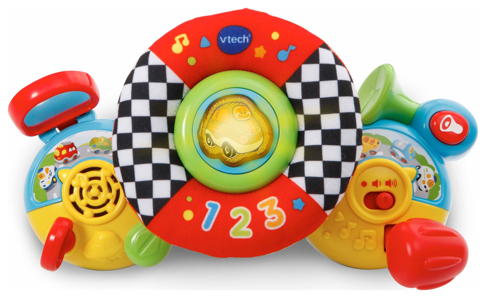 toy steering wheel with gear stick