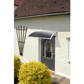 Greenhurst 1.2m Tinted Door Canopy - White
