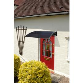 Greenhurst 1.2m Tinted Door Canopy - Black