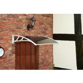 Greenhurst 1m Tinted Door Canopy - White.