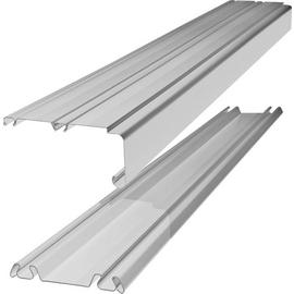 White Trackset for Sliding Wardrobe Doors - 106 Inch