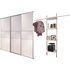 Sliding Wardrobe Door Kit W2692mm White Fineline + Storage