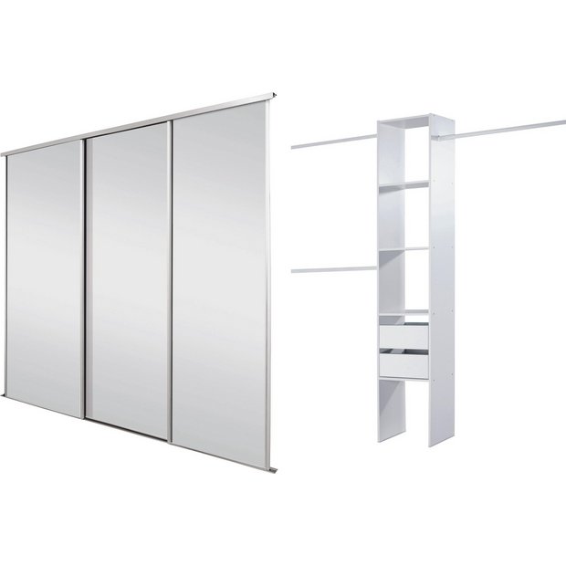 Argos glass outlet wardrobe