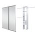 Sliding Wardrobe Door Kit W1803mm White Frame Mirror Storage