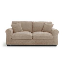Argos Home Lisbon Fabric 3 Seater Sofa - Stone