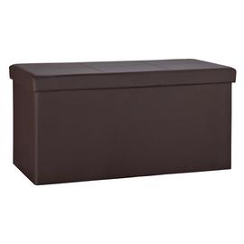 Argos Home Ashton Large Faux Leather Ottoman