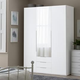 Argos Home Hallingford 3 Door 3 Drawer Mirror Wardrobe