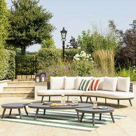 Habitat Santorini 6 Seater Rattan Effect Garden Sofa Set