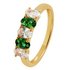 Revere 9ct Gold Plated Cubic Zirconia 5 Stone Ring