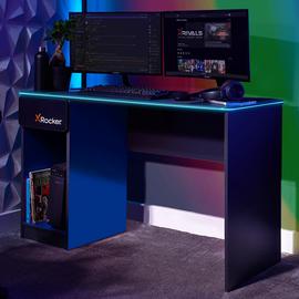 X Rocker Carbon Tek LED Gaming Desk