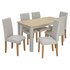 Argos Home Bournemouth Solid Wood Table & 6 Cream Chairs