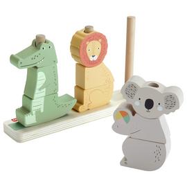 Fisher-Price Wooden Stack & Sort Animals 10 Piece Toy