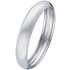 Revere 9ct White Gold Rolled Edge DShape Wedding Ring4mm