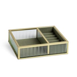 Habitat Ribbed Glass Jewellery Box