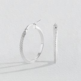 Revere Sterling Silver Knife-edge Silhouette Hoop Earrings
