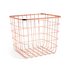 Habitat Flat Wire Squares Plus Storage Baskets Rose Gold