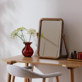 Habitat Chunky Mango Wood Dressing Table Mirror - 53x39cm