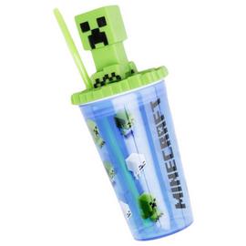 Hox Minecraft 3D Creeper Blue & Green Travel Tumbler - 450ml